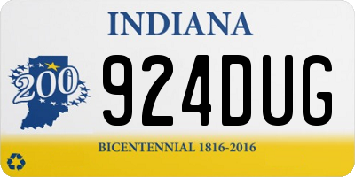 IN license plate 924DUG