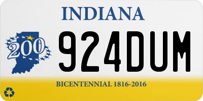 IN license plate 924DUM