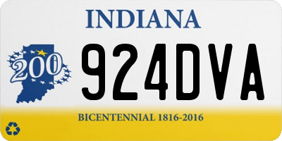 IN license plate 924DVA