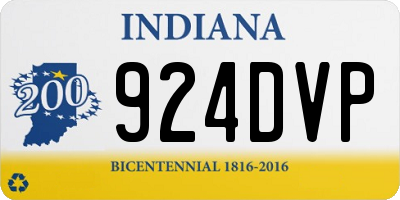 IN license plate 924DVP