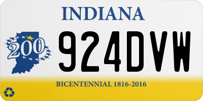 IN license plate 924DVW