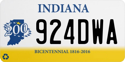 IN license plate 924DWA