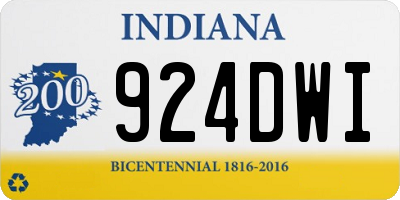 IN license plate 924DWI