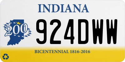 IN license plate 924DWW