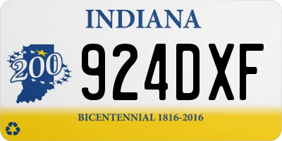 IN license plate 924DXF