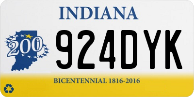 IN license plate 924DYK