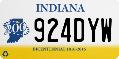 IN license plate 924DYW