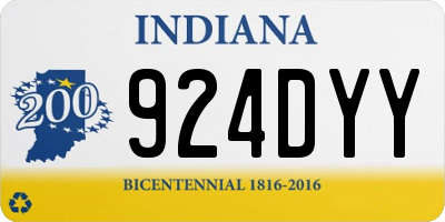 IN license plate 924DYY