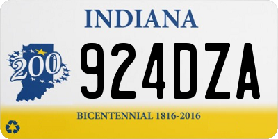 IN license plate 924DZA