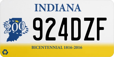 IN license plate 924DZF
