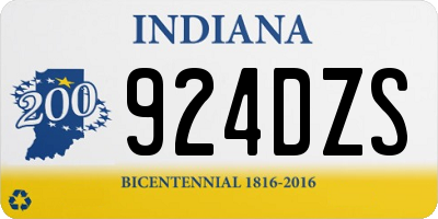IN license plate 924DZS