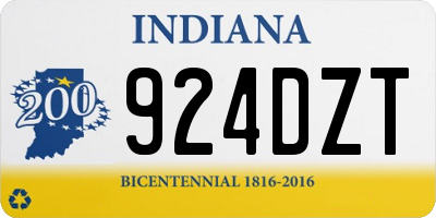 IN license plate 924DZT