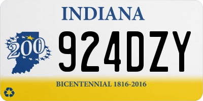 IN license plate 924DZY