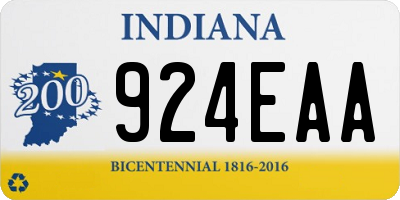 IN license plate 924EAA