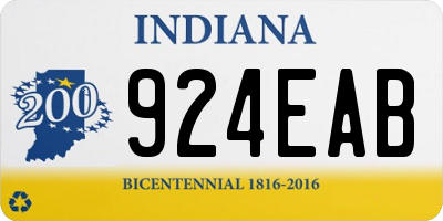 IN license plate 924EAB