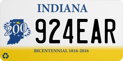 IN license plate 924EAR