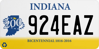 IN license plate 924EAZ