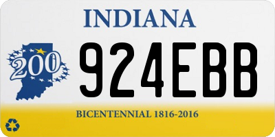 IN license plate 924EBB