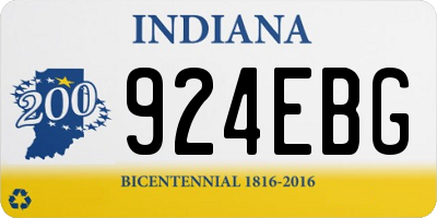 IN license plate 924EBG