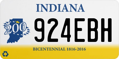 IN license plate 924EBH