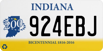 IN license plate 924EBJ