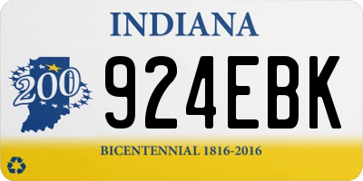 IN license plate 924EBK