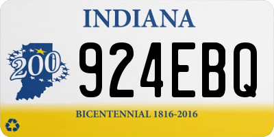 IN license plate 924EBQ