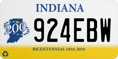 IN license plate 924EBW