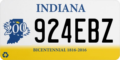 IN license plate 924EBZ