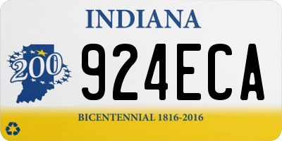 IN license plate 924ECA