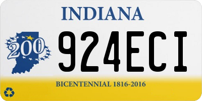 IN license plate 924ECI