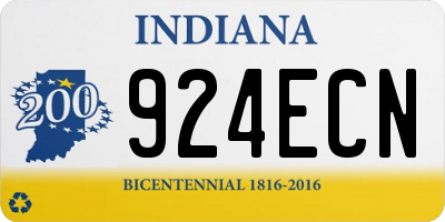 IN license plate 924ECN