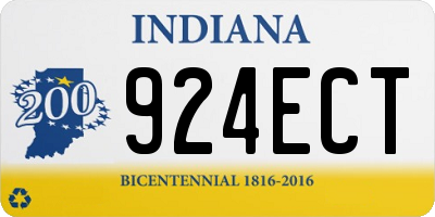 IN license plate 924ECT