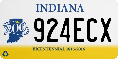 IN license plate 924ECX