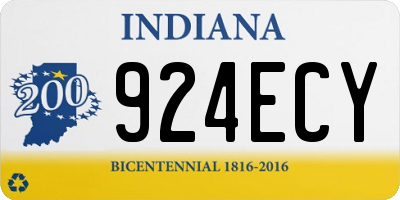 IN license plate 924ECY