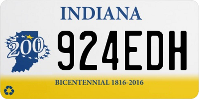 IN license plate 924EDH