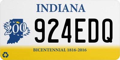 IN license plate 924EDQ