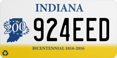IN license plate 924EED