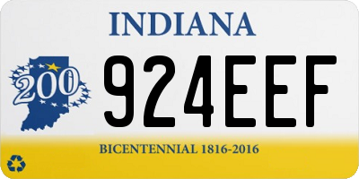 IN license plate 924EEF