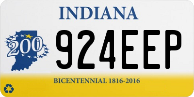 IN license plate 924EEP