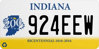 IN license plate 924EEW