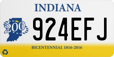 IN license plate 924EFJ