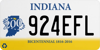 IN license plate 924EFL