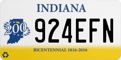 IN license plate 924EFN