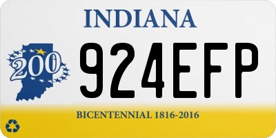IN license plate 924EFP
