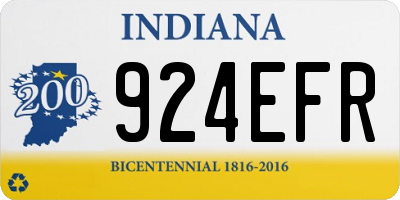 IN license plate 924EFR