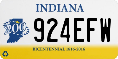IN license plate 924EFW