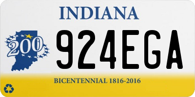 IN license plate 924EGA