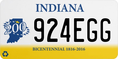 IN license plate 924EGG