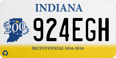 IN license plate 924EGH